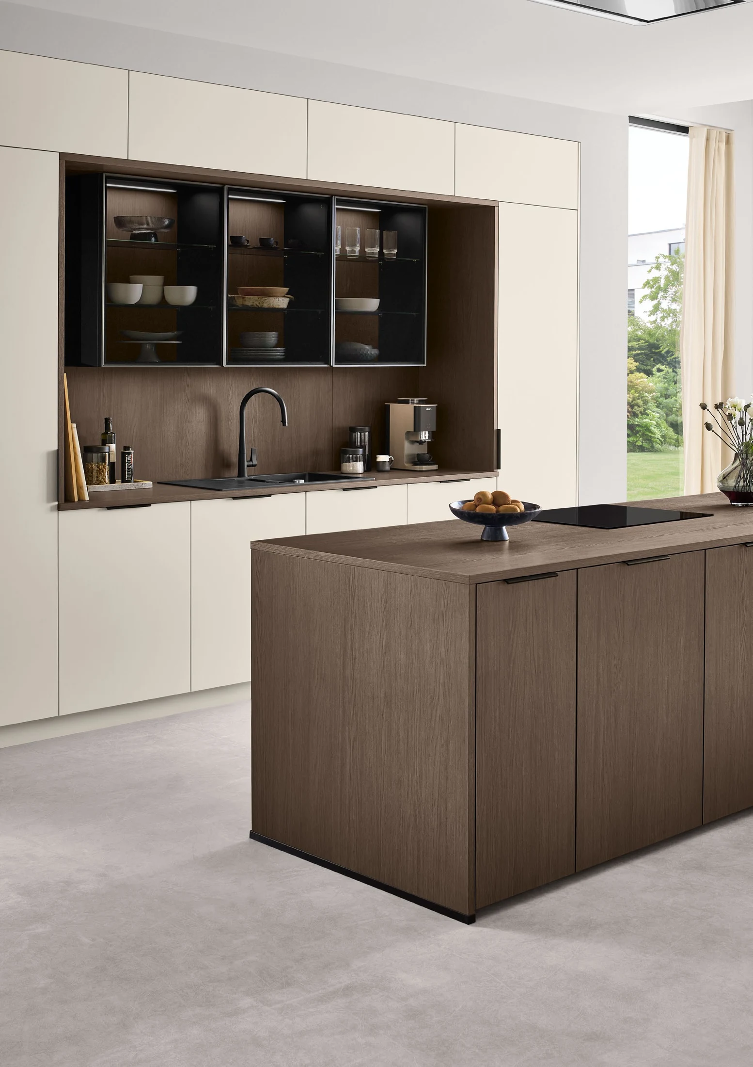Cuisine nobilia SENSO 499, Magnolia mat premium, photographie du magazine Nouveautés 2027