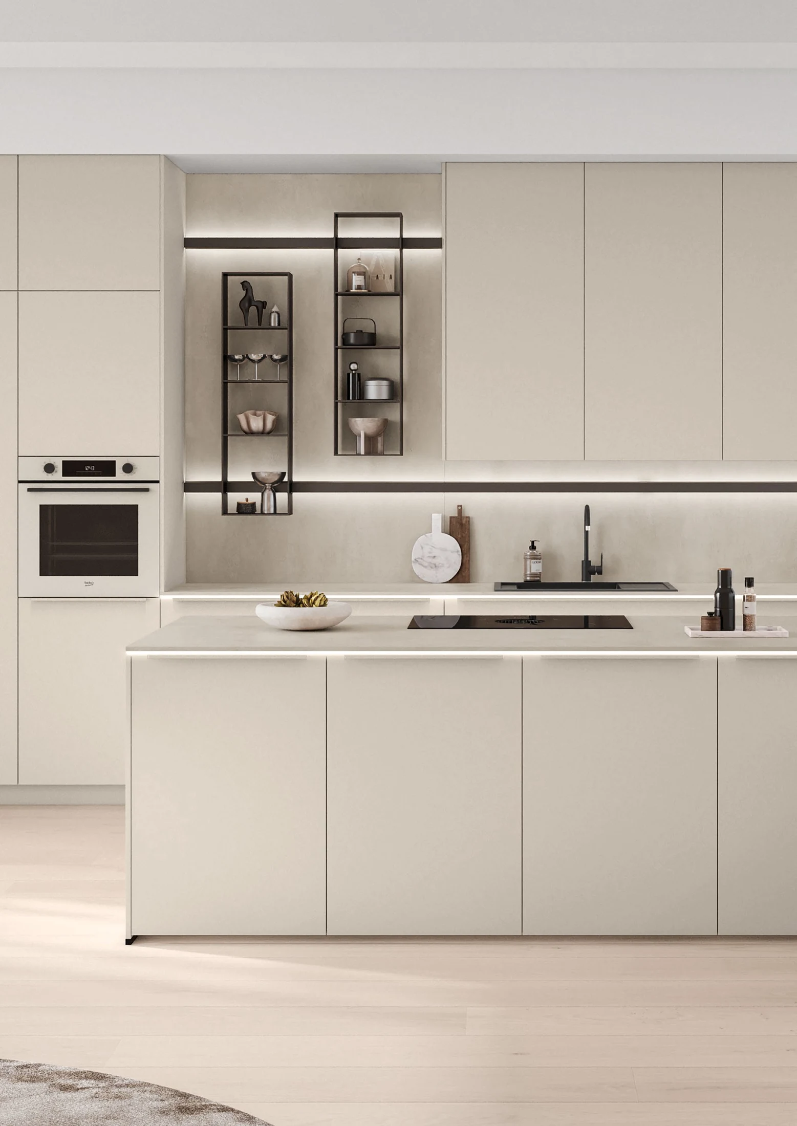 Cuisine nobilia SENSO 489, Sable fin mat premium, photographie du magazine Nouveautés 2027